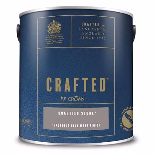 Crown Crafted Matt Emulsion Paint Quarried Stone 2.5L – 3