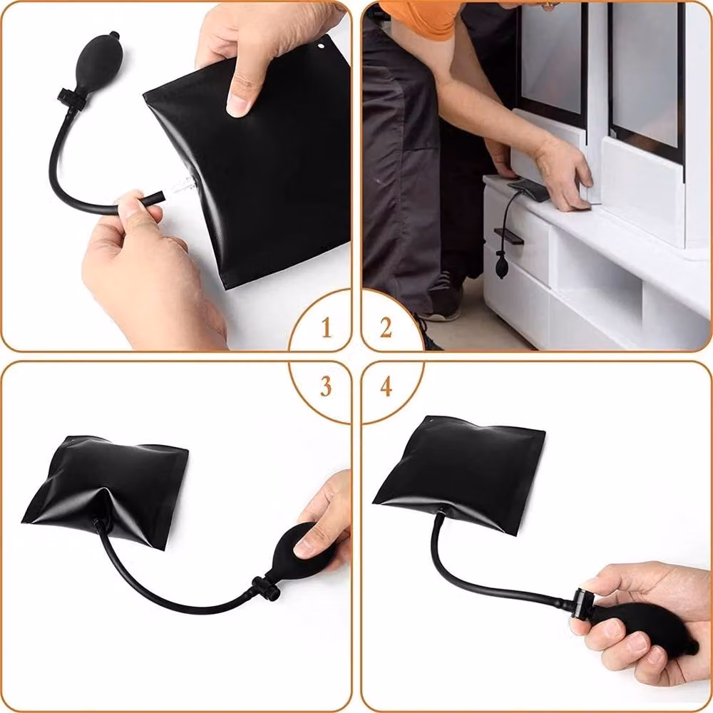 Nordara 4-Piece Inflatable Air Wedge Lifting Bag Door and Window Leveling Tool, Black – 3