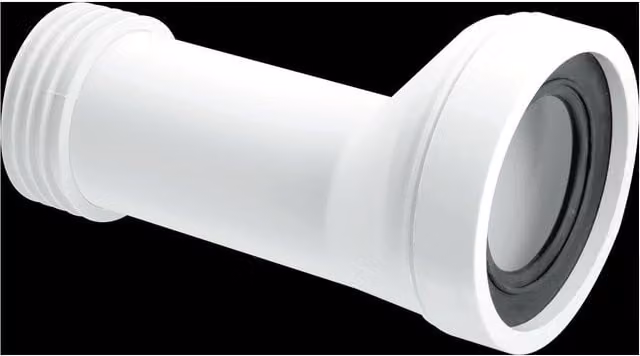 McAlpine White Plastic Rigid WC Connector Pipe