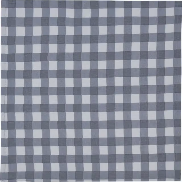 Smart Living Grey Gingham Cotton Napkins, Set of 4, W/D: 41 x 41 cm – 1