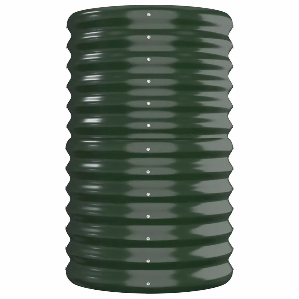 Berkfield Home Garden Raised Bed in Green Powder-coated Steel, W: 260 cm, D: 40 cm, H: 68 cm – 3