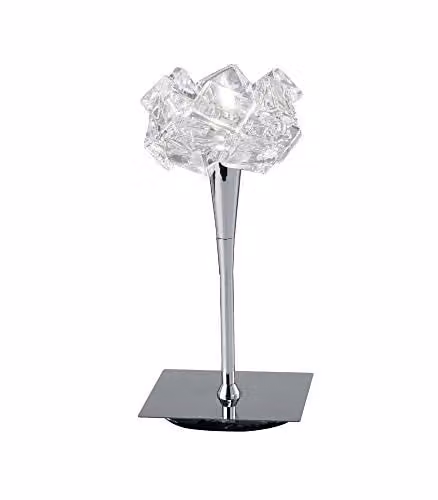 Mantra Artic Table Lamp in Polished Chrome and Silver with Crystal Details