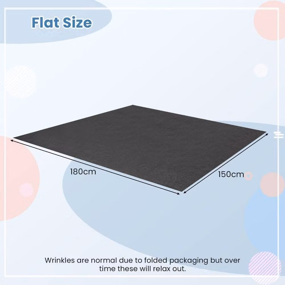 Costway Absorbent Oil Spill Garage Floor Parking Mat, Grey, W: 180 cm, D: 150 cm – 2