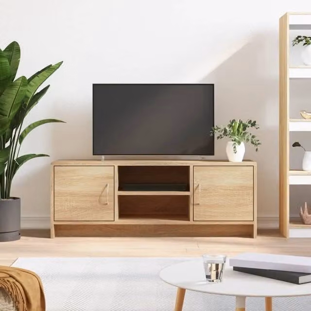 Berkfield Home Modern TV Cabinet in Sonoma Oak Brown, W: 102 cm, D: 37.5 cm, H: 37.5 cm