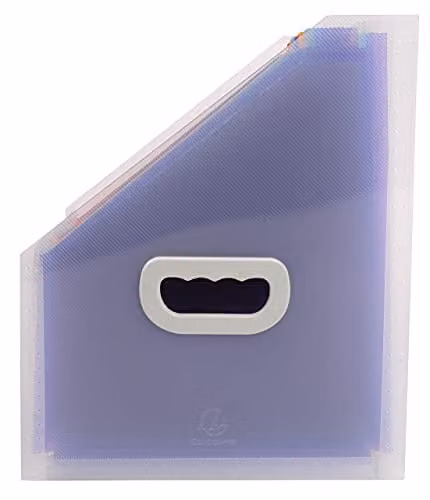 Exacompta Expanding File for Magazines and Documents, 12 Sections, Transparent Polypropylene, W: 26.5 cm, H: 32.5 cm, Spine: 11 cm – 2