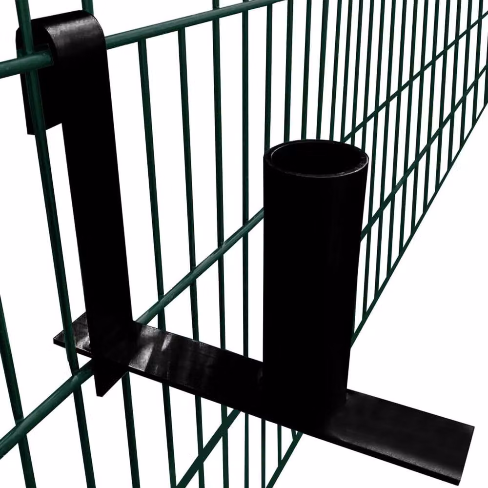 Berkfield Home Steel Privacy Fence Strip Dispenser Brackets in Black, 2 Pack – 3