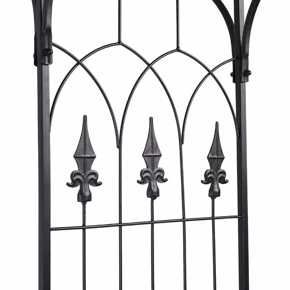 EONLION Heavy Duty Metal Garden Arch in Black, 100 cm – 3