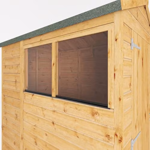 Waltons Premium Shiplap Apex Modular Wooden Garden Storage Shed in Brown with Glass Glazing, W/D/H: 180 x 120 x 210.67 cm – 3
