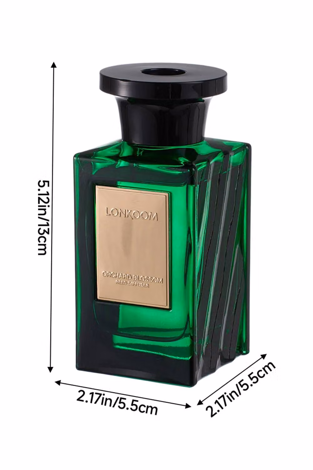 Living and Home Oriental Woody Scent Reed Diffuser Set, 150ml, Green – 4