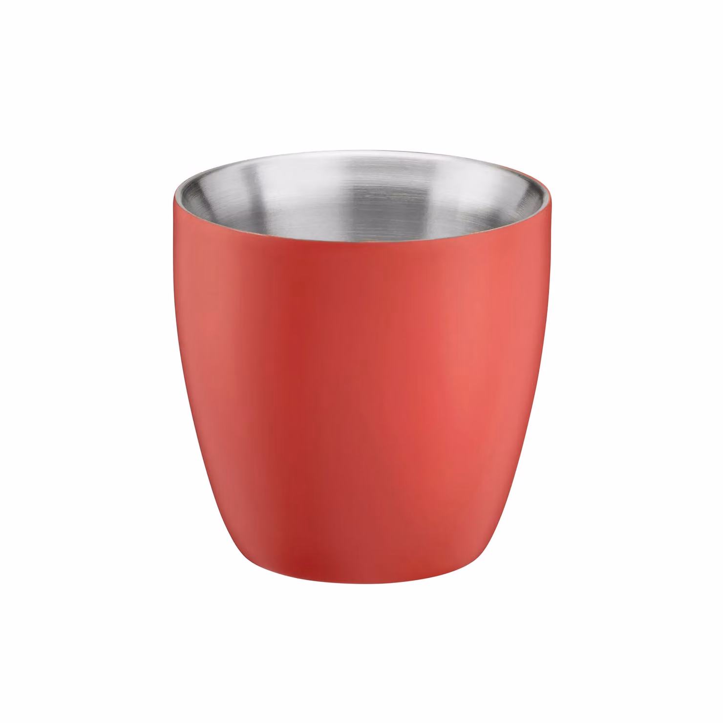 Cooks Professional Set of 2 Red Stainless Steel Double Wall Insulated Espresso Coffee Cups, 90ml Capacity – 2