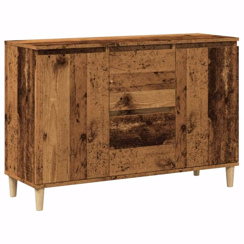 Berkfield Home Rustic Old Wood Sideboard in Brown, W/D/H: 102 x 35 x 70 cm – 3