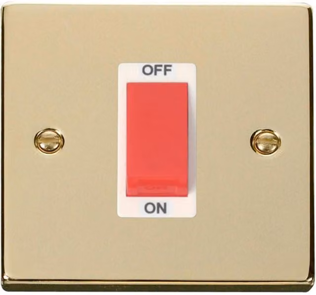 SE Home Polished Brass 1 Gang Flush Switch in Gold