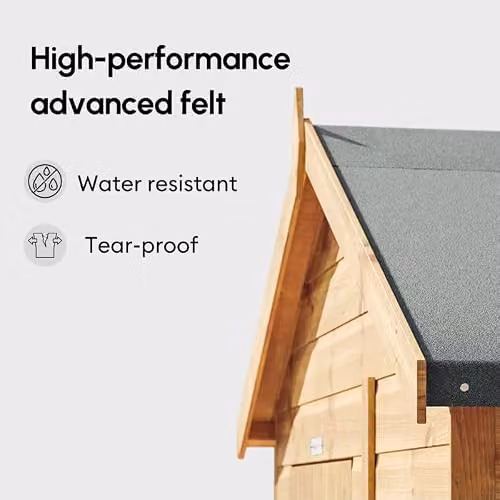 POWER Apex Overlap Wooden Shed in Brown with Toughened Glass and Security Features – 2