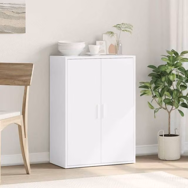 Berkfield Home White Modern Sideboard, W/D/H: 60 x 31 x 84 cm