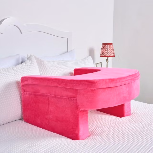 OHS Soft Foam Laptop Cushion Armrest and Gaming Pillow in Bright Pink