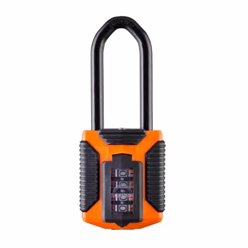 Squire CP50 Long Shackle All Terrain Heavy Duty 4 Wheel Combination Padlock in Orange