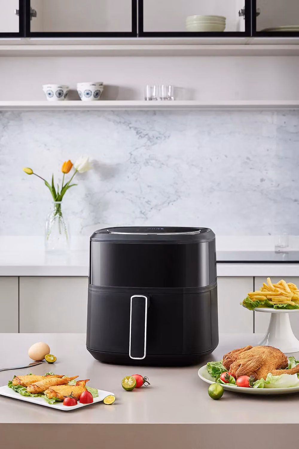Living and Home 6L Air Fryer Oven with Smart Touch Display and Timer in Black – 2