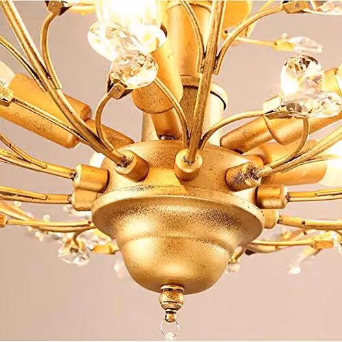 TCpick Mid Century Crystal Tree Branch Chandelier in Gold/Brass with 7 Lights – 2