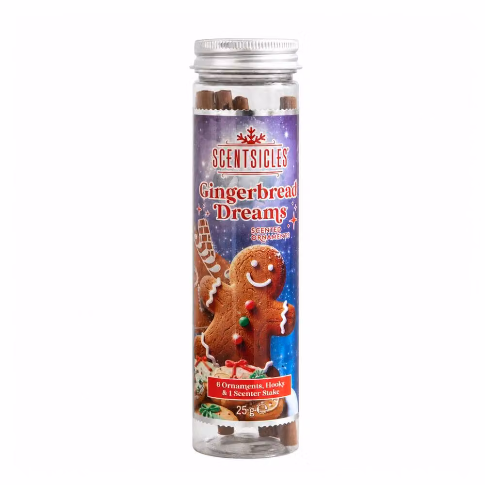 Samuel Alexander Gingerbread Dreams Scented Christmas Scentsicles with Hanging Hooks, 25g, Brown – 2