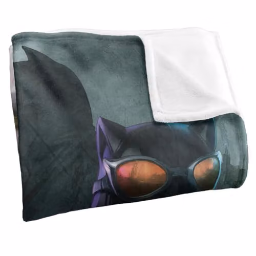 LOGOVISION Batman Catwoman Poison Ivy and Harley Quinn Trio Super Soft Silky Touch Fleece Throw Blanket, Multicolour, W/D/H: 91 x 147 cm – 2
