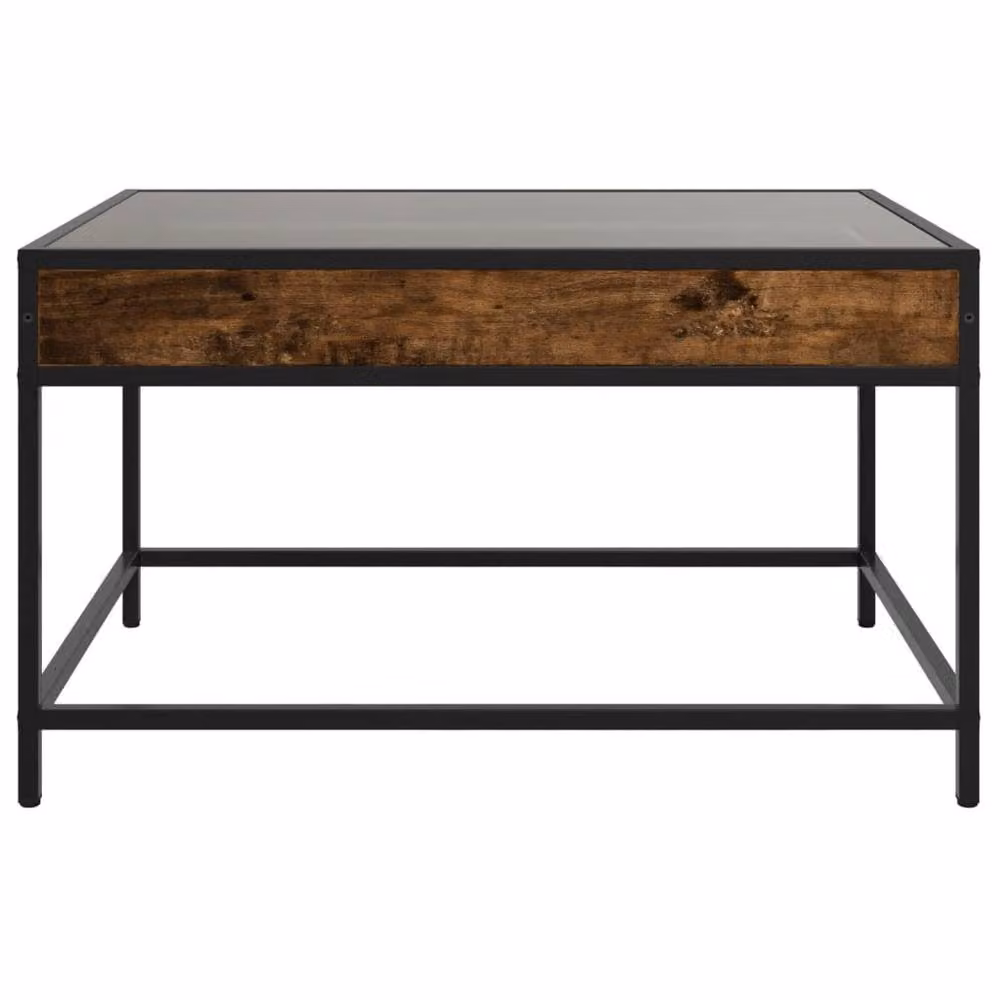 Berkfield Home Infinity LED Coffee Table in Smoked Oak Brown, W/D/H: 70 x 50 x 41 cm – 3