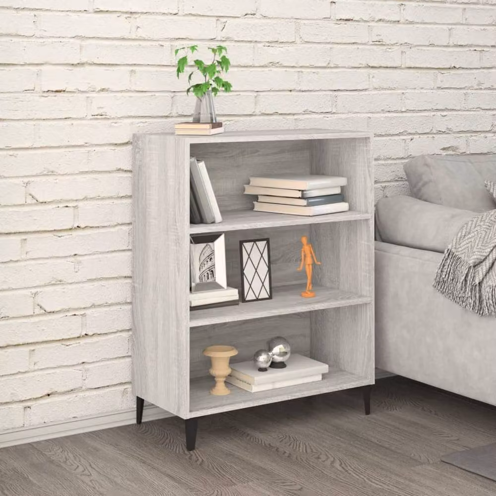 Berkfield Home Modern Grey Sonoma Sideboard in Matt Engineered Wood W/D/H: 69.5 x 32.5 x 90 cm – 2
