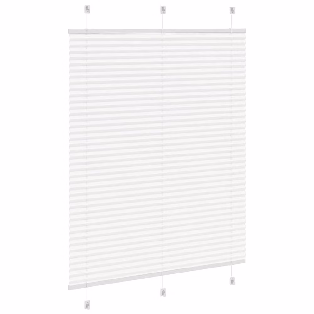 Berkfield Home Single Pleat Fabric Blind in White, W: 105 cm, H: 100 cm