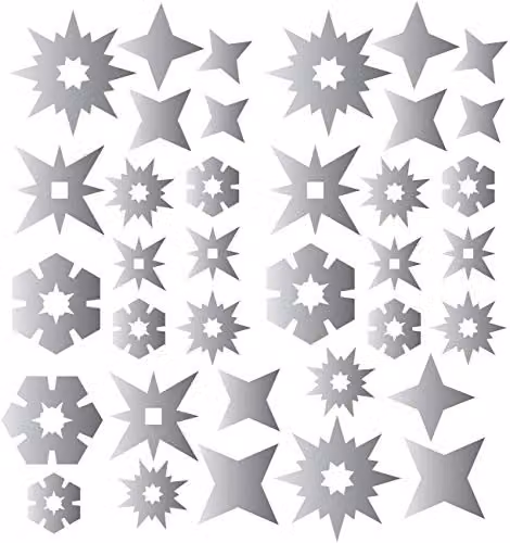 WALPLUS Christmas Snowflake Wall Stickers in Silver and Multicolour for Living Room or Nursery Decor – 2