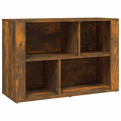 vidaXL Modern Sideboard in Smoked Oak, Brown, W/D/H: 80 x 30 x 54 cm
