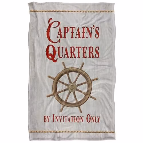 JQ Licensing James Piazza Coastal Captain's Quarters Ship's Wheel Silky Touch Super Soft Fleece Throw Blanket, W/D/H: 91 x 147 cm, Multicolour/White