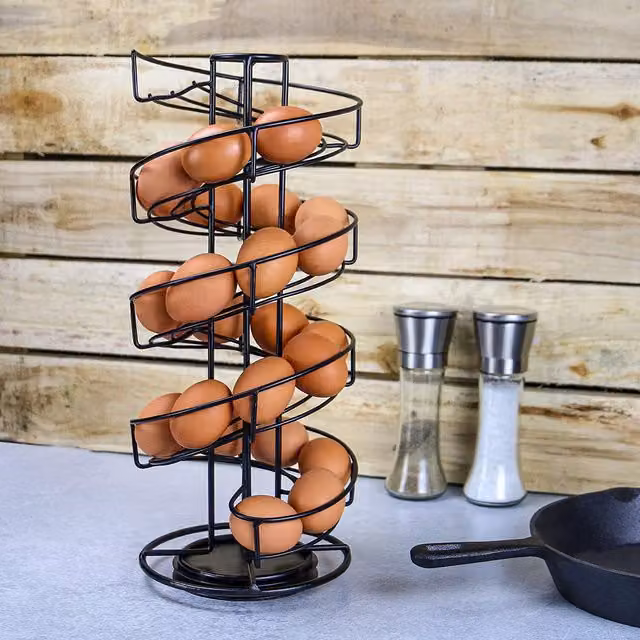 Maison & White Black Metal Spiral Egg Holder