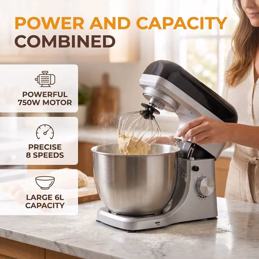 EONLION 8 Speed Electric Mixer and Egg Beater in Silver – 4