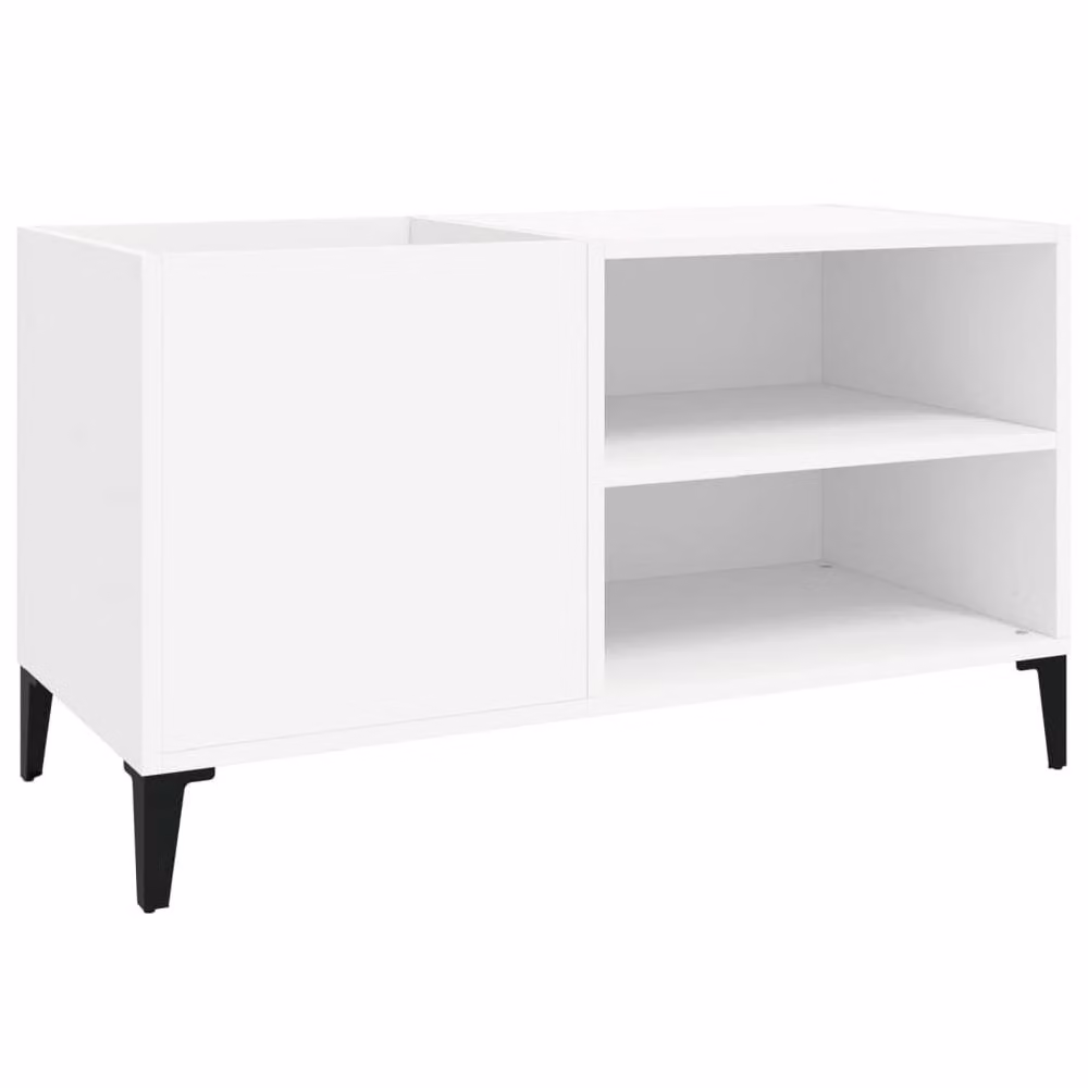 Berkfield Home Record Cabinet in White, W/D/H: 84.5 x 38 x 48 cm – 2