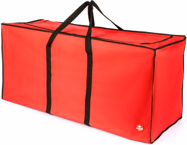 Christmas Village 7ft Premium Christmas Tree Storage Bag with Handles in Red and Grey – 1
