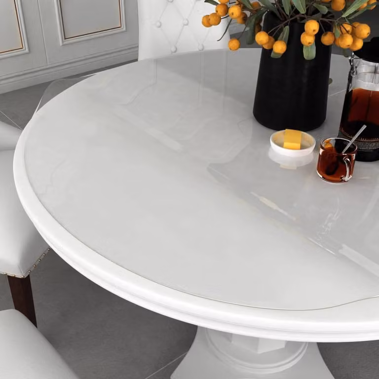 Berkfield Home Transparent PVC Table Protector, Clear, Diameter: 60 cm, Thickness: 2 mm
