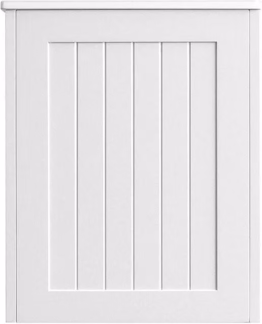 FLAVORA White Slimline Shaker Freestanding Bathroom Storage Unit, W: 60 cm, D: 35 cm, H: 60 cm – 1