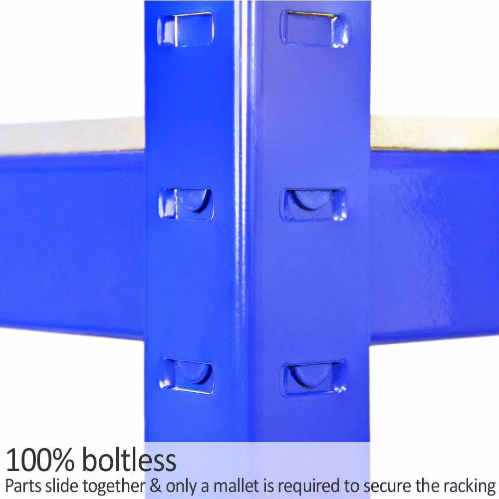 Monstershop 3 x T-Rax Blue Metal Racking and Bay Connectors, 90 cm – 4