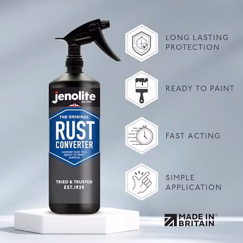 JENOLITE Rust Converter Liquid Trigger Spray, 1 l, Water-Based Corrosion Inhibitor and Metal Treatment for Cars – 2