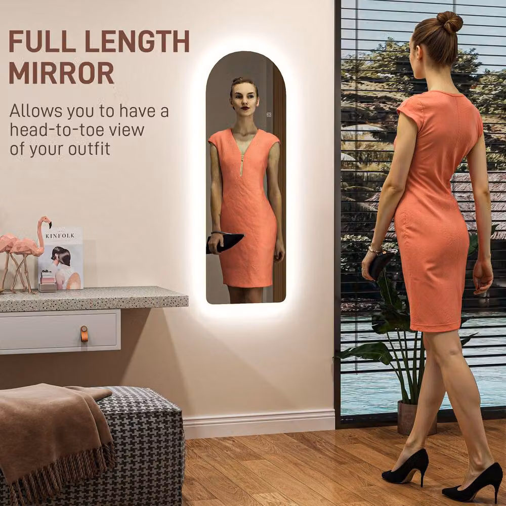 STILVORA Full Length LED Mirror with Dimmable Lights, Clear, W/H: 120 x 40 cm – 3
