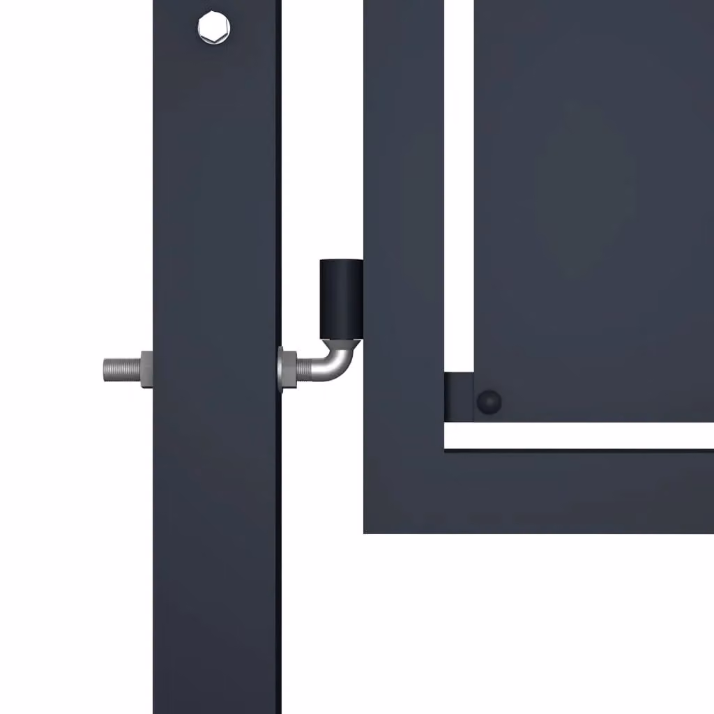 Berkfield Home Anthracite Steel Swing Garden Gate W: 100 cm, H: 200 cm – 3