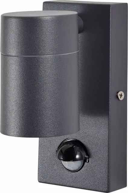 Litecraft Kenn LED Outdoor Up or Down Wall Light with Motion Sensor in Anthracite Grey