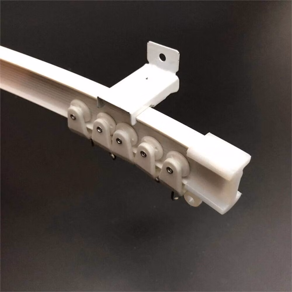 SPETLEK 5m Flexible Straight Standard and Bay Window Curtain Rail in White – 2