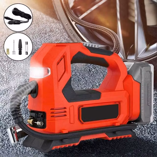 Ventryn Cordless Digital Air Compressor for 18V Battery, Red – 1