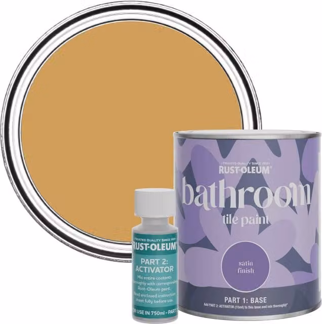Rust-Oleum Bathroom Tile Paint in Satin Finish, Yellow, 0.75 l