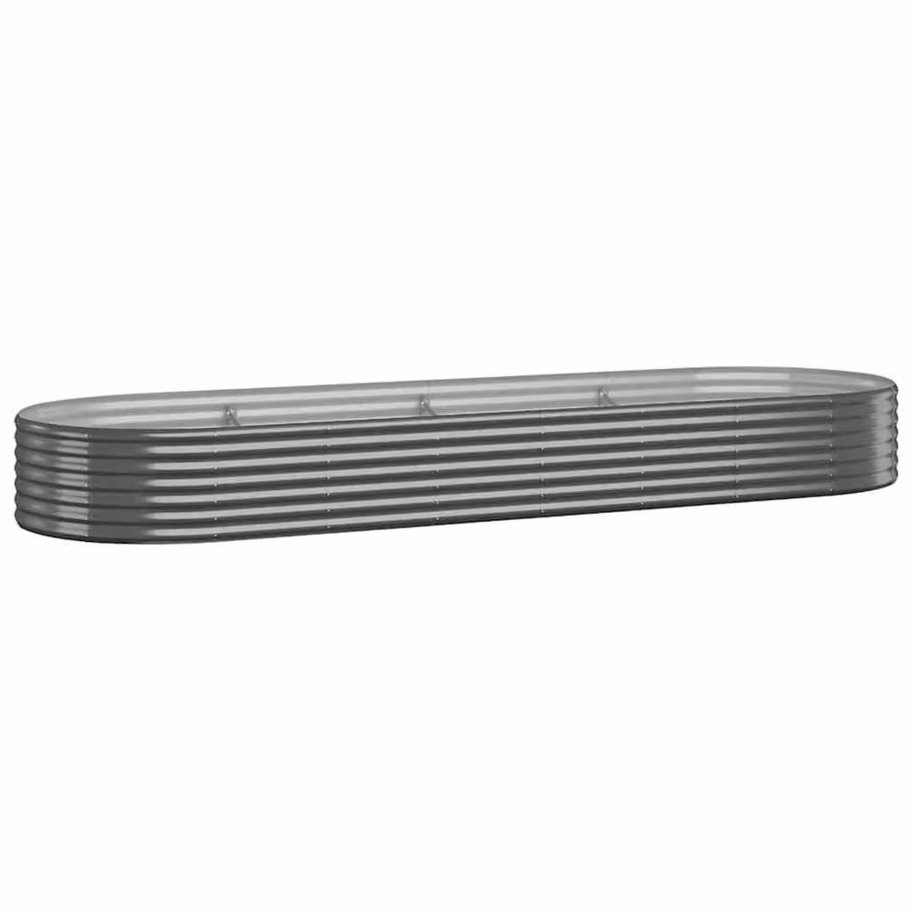 Berkfield Home Garden Powder-coated Steel Raised Bed in Anthracite, W/D/H: 322 x 100 x 36 cm – 2