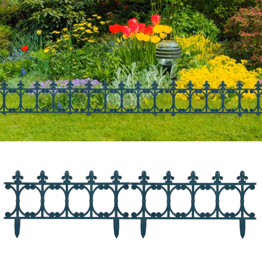 Berkfield Home Green Plastic Lawn Edgings, 16 Pieces, 10 m – 2