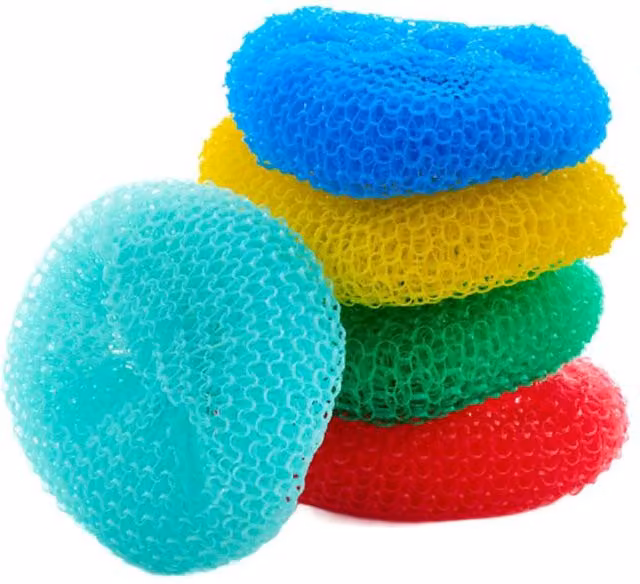 Leecroft Polypropylene Pot Scourer, 5 Pack, Multicolour – 1