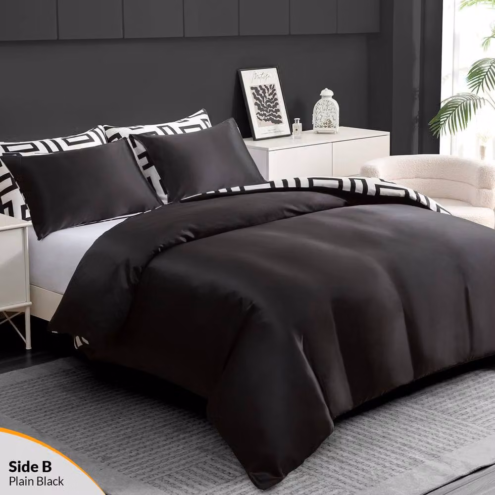 Grace Premium Mako Satin Silk Duvet Cover and Pillowcase Set, Multicolour, King Size (180 x 200 cm) – 2