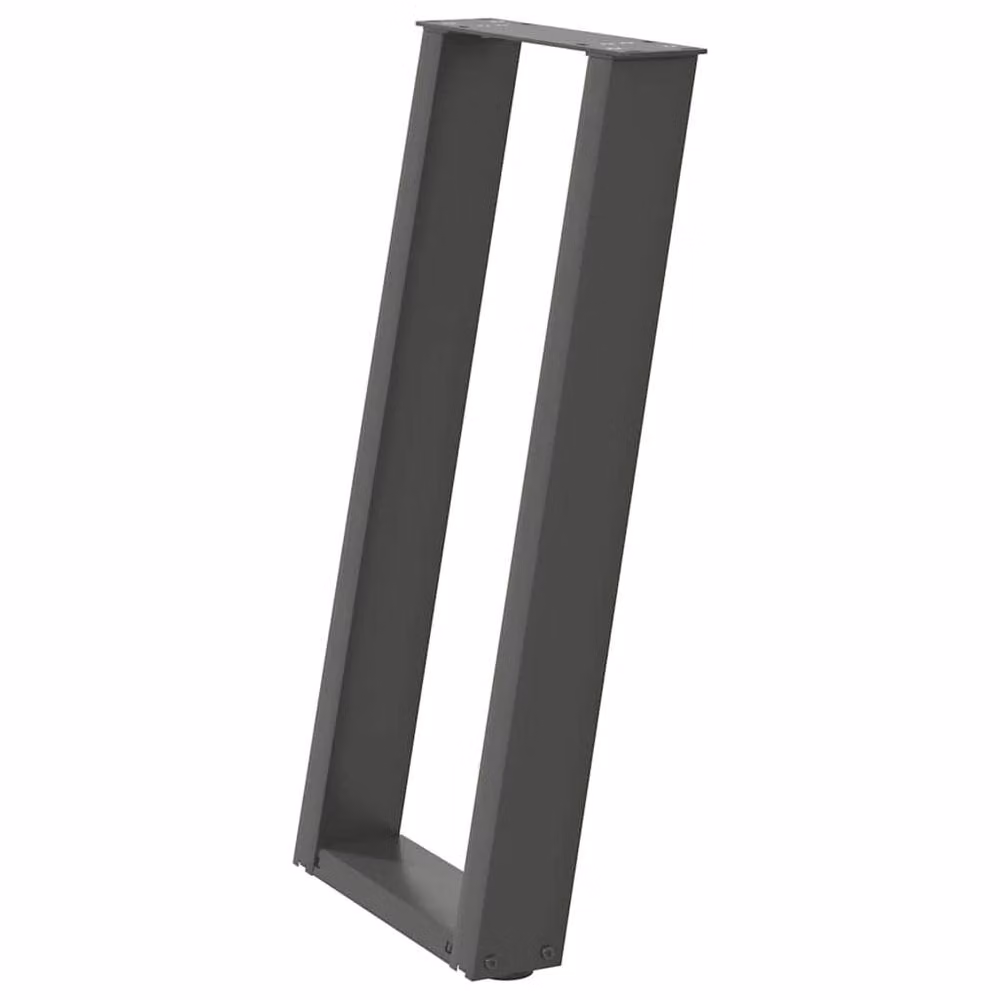 Berkfield Home U-Shaped Console Table Legs, 2 Pieces, Anthracite Steel, W: 28 cm, H: 72.5 cm – 2