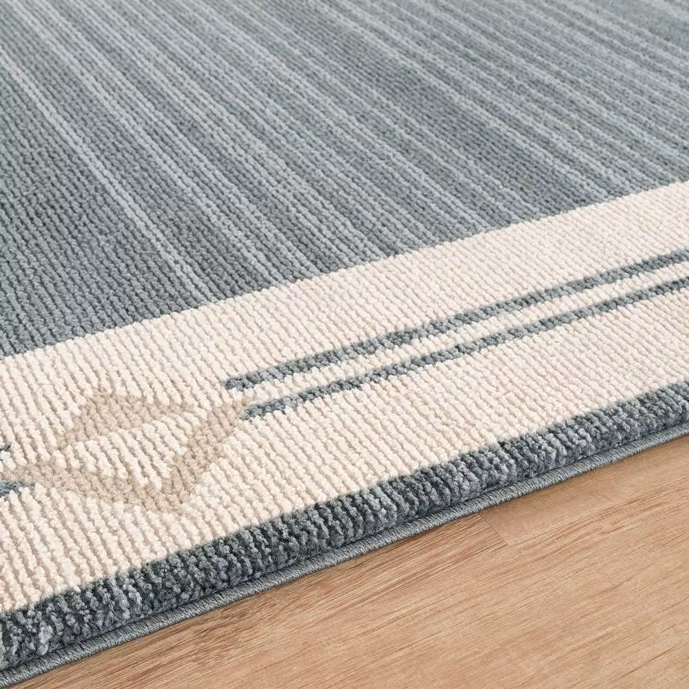 Livabliss Fifth Avenue Gilded Border Rug in Blue, W: 153 cm, D: 220 cm – 3